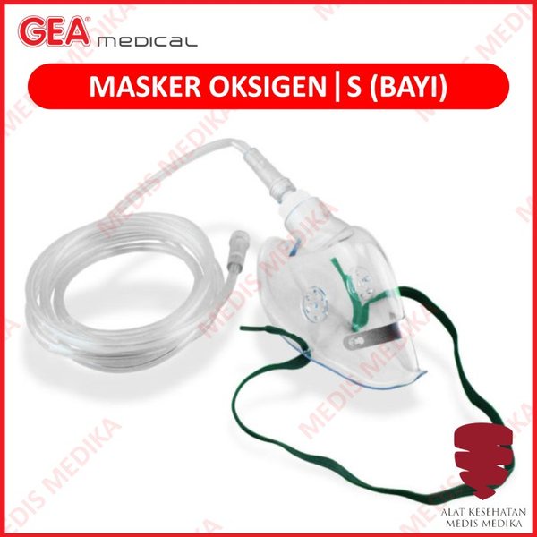 Masker Oksigen S Bayi GEA Alat Bantu Selang Penapasan Napas Nafas Nasal Oxygen Mask Baby Small