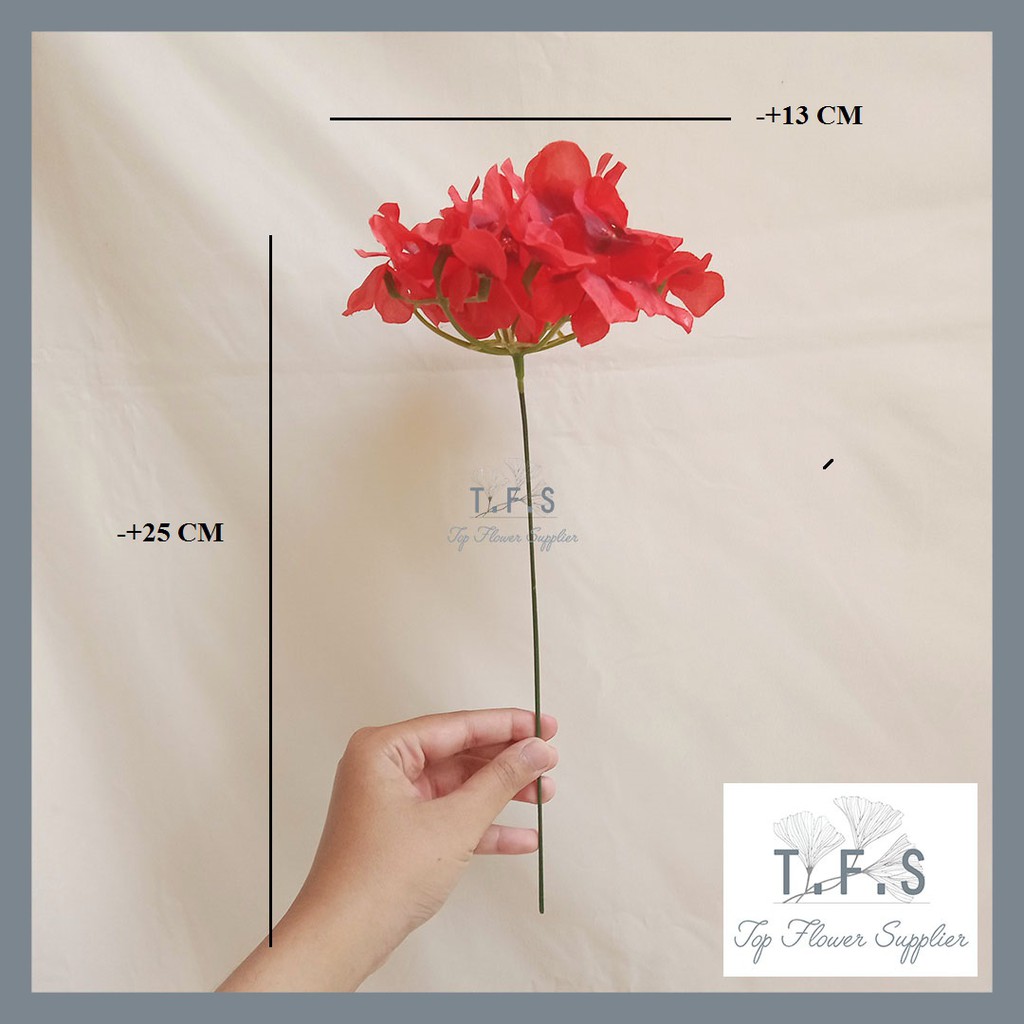 Artificial Hydrangeas 1 Tangkai Bunga Plastik Buatan Hiasan Dekorasi Acara Pernikahan dan Rumah-2