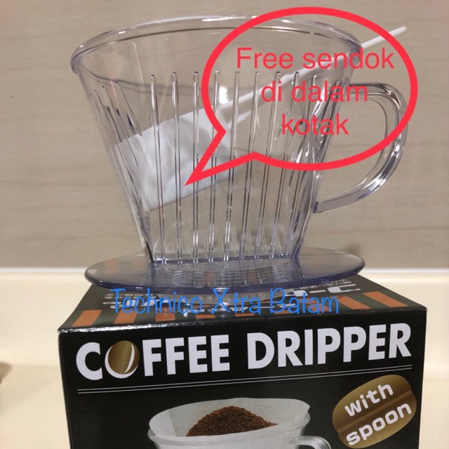

Coffee Dripper / Drip Penyaring Kopi + Sendok Takar (2-4 Cups) Daiso