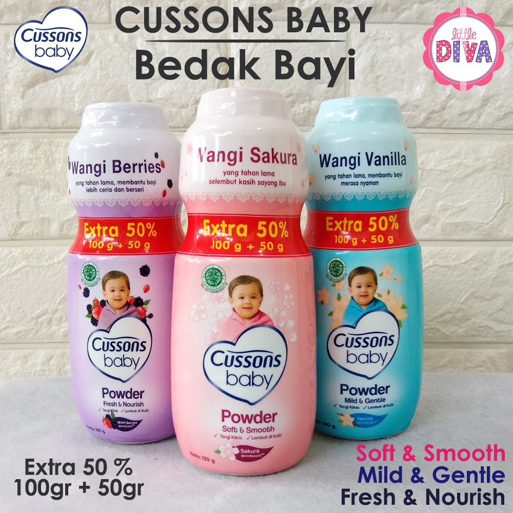 BEDAK Bayi CUSSONS 100 + 30 gr Baby  Powder  tabur bayi cusson  melindungi kulit dari biang keringat