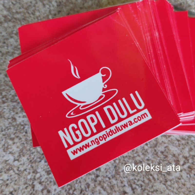 stiker red cofee