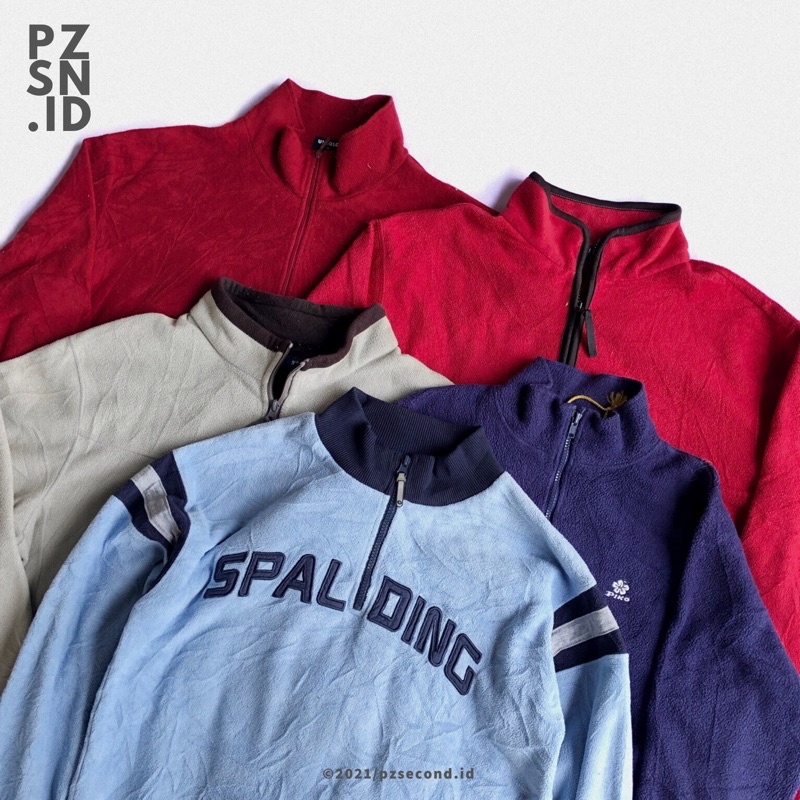 Jaket Pullover Fleece / Fleece Jacket Original Uniqlo Piko Spalding GU Second