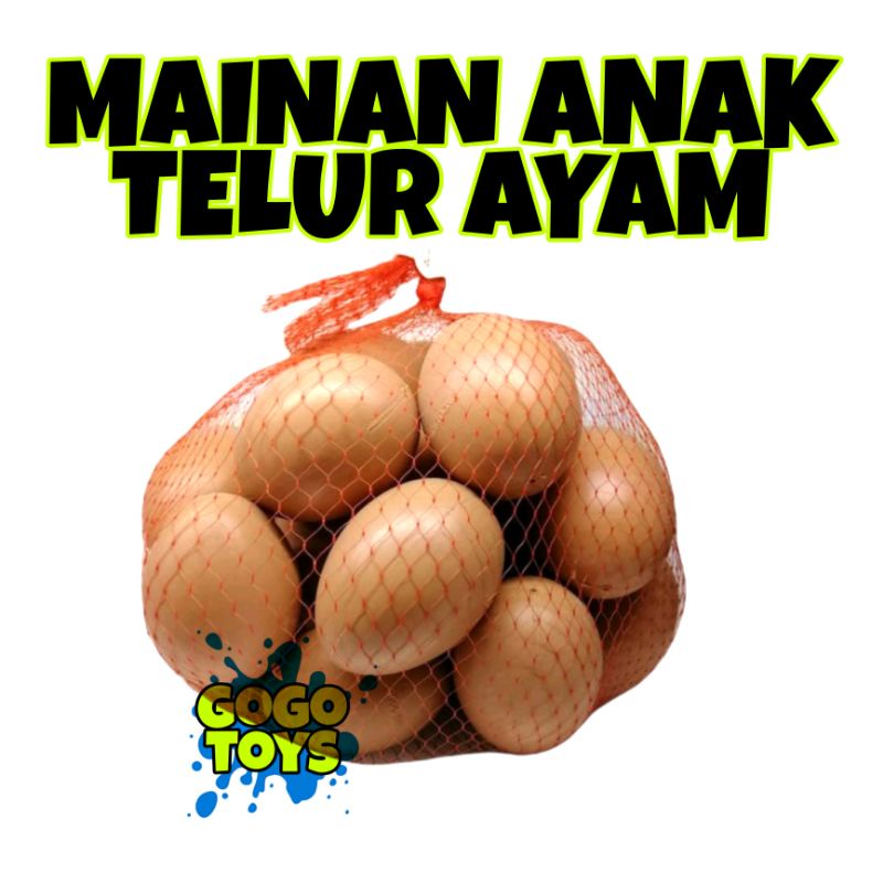 MAINAN ANAK TELUR AYAM COKLAT