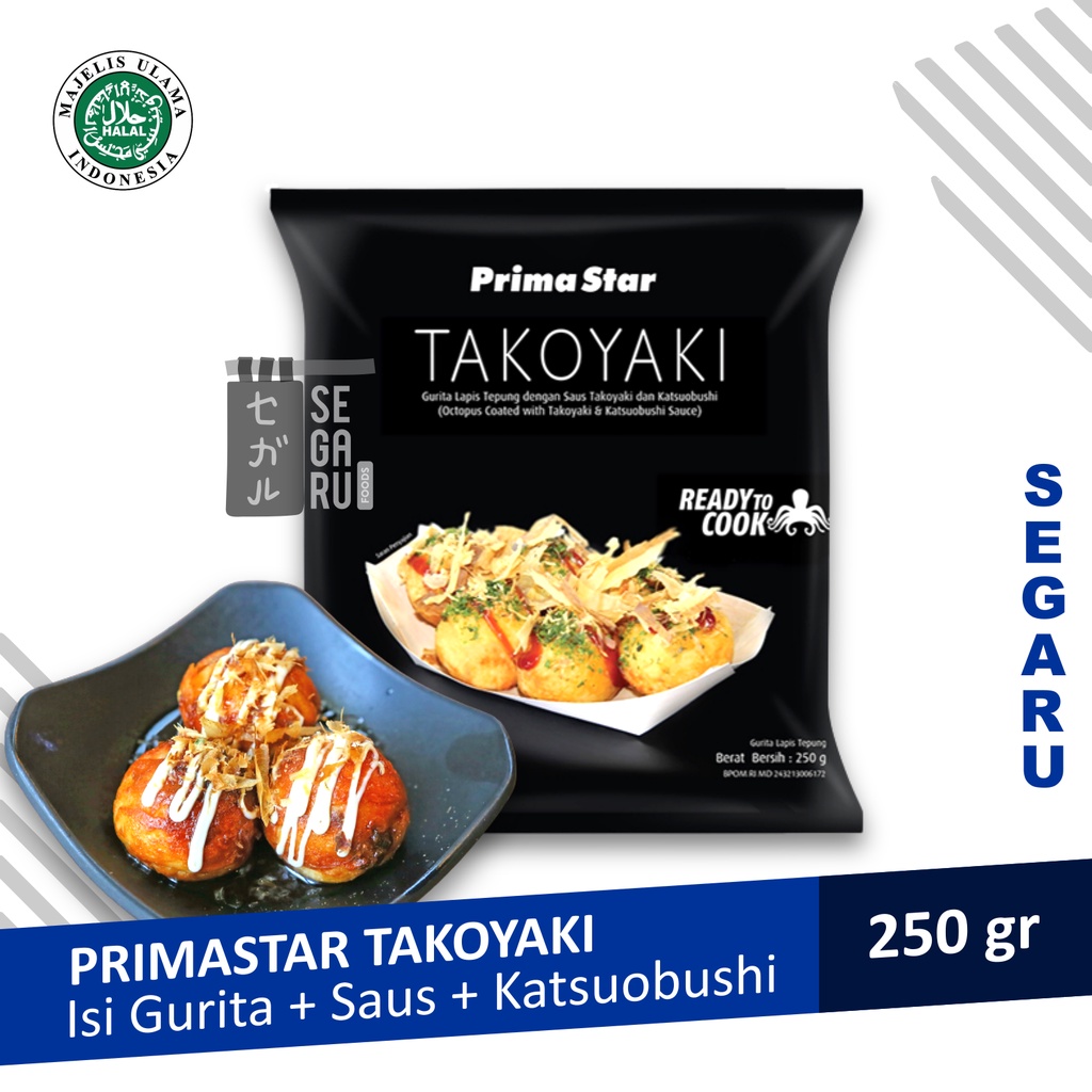 PrimaStar Takoyaki Instant Isi Gurita Saus Katsuobushi Halal 250gram