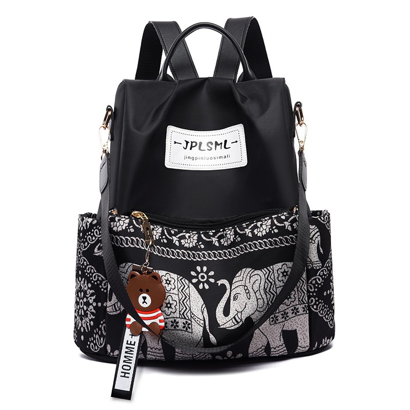 TAS IMPORT RANSEL WANITA HITAM KOREA TA349B5 SPECTRA BACKPACK GENDONG SEKOLAH KERJA PUNGGUNG BATAM