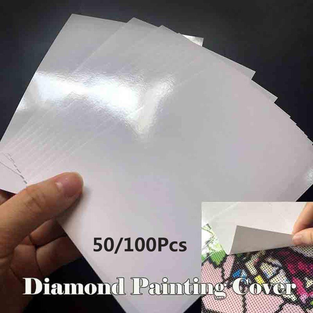 R-flower 50 / 100pcs Cover Lukisan Diamond Anti Debu / Kotor