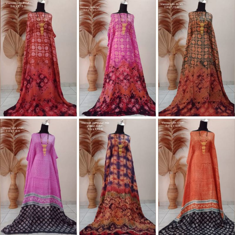 Kain Jumputan Khas Palembang 3 Meteran Viscose Bahan Dasar Batik Jemputan Couple Warna Pink Handmade