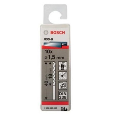 BOSCH Mata Bor HSS-G Metal Drill Bit 1.5 MM X 10 PCS