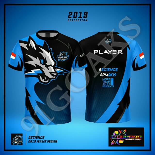 Jersey Baju Biru Gaming New Free Fire Mobile Legends Pubg Shopee Indonesia