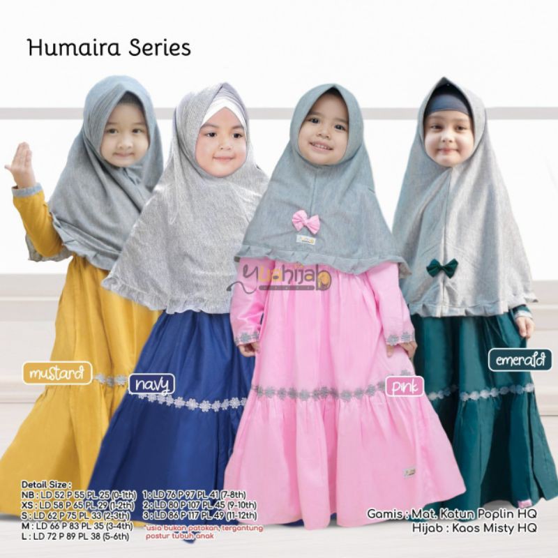 Humaira Series Yuahijab Humaira Syari Kids Yuahijab Gamis Anak Yuahijab Gamis Anak New Born Yuahijab