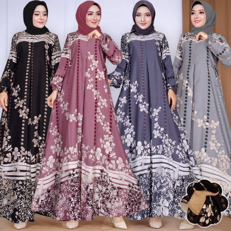 Gamis maxmara lux premium motif/Gamis kekinian