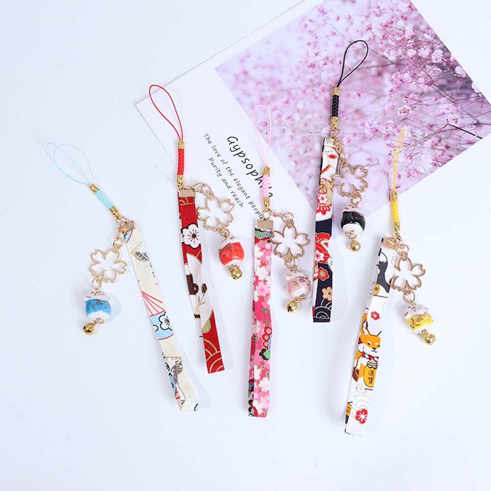QUINTON Cute Mobile Phone Strap Gift for Women Mobile Phone Accessories Mobile Phone Lanyard Anti-Lost For Mobile Phone Case Cat Hanging Cord Hang Rope Bell Cell Phone Lanyard/Multicolor