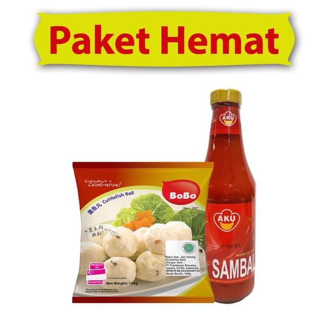 

TERPOPULER Bobo Cuttlefish Ball 168 Gr + AKU Saus Sambal 340 Ml MURAH