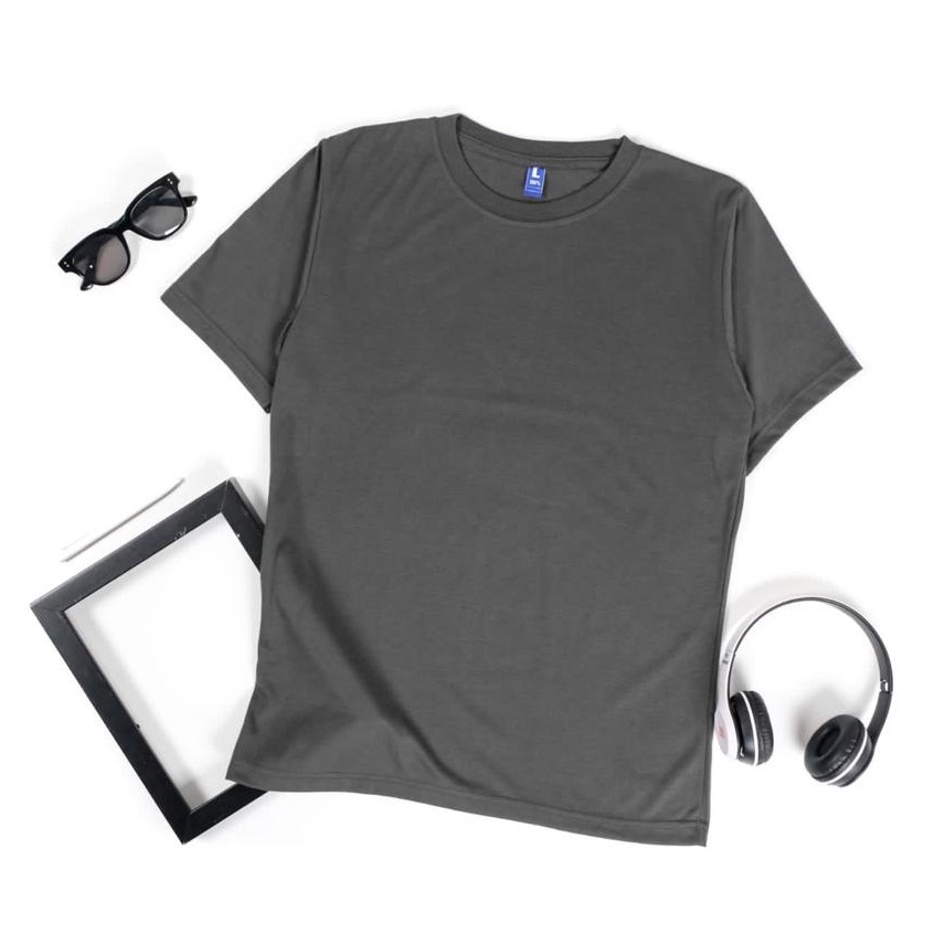 KAOS POLOS LENGAN PENDEK COTTON COMBED 30S-ABU TUA