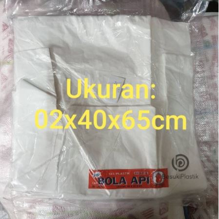 Kantong Kresek Bola Api 40x65x02 HITAM PUTIH MERAH  / Kantong Plastik Kresek 40cm / Kresek Jumbo
