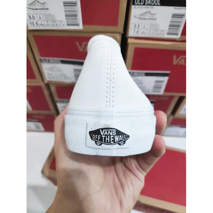 Sepatu Vans Authen All White  DT BNIB /  Sneakers Skateboard Urban