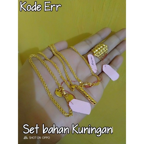 set dobel nori kuningan lapis emas24k