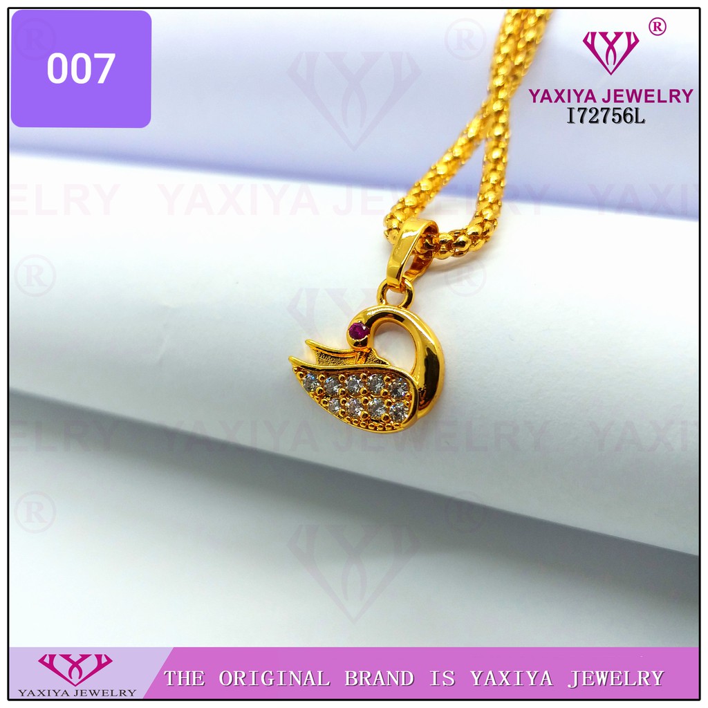 

Liontin Angsa Permata Perhiasan Lapis Emas 18k Yaxiya Jewelry 007