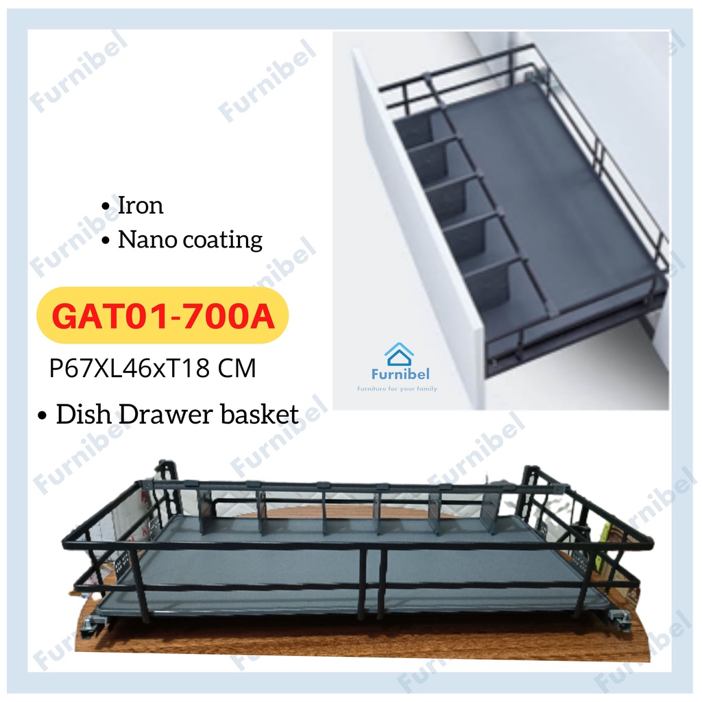 GAT01 B - Dish Drawer Basket / Rak Laci Bumbu dan Toples