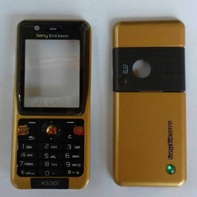 Casing sony ericsson k530 k530i gold tanpa tulang