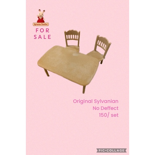 Sylvanian  Meja Makan Set Preloved • Mainan Anak Termurah ⚠️ Rare Item ⚠️