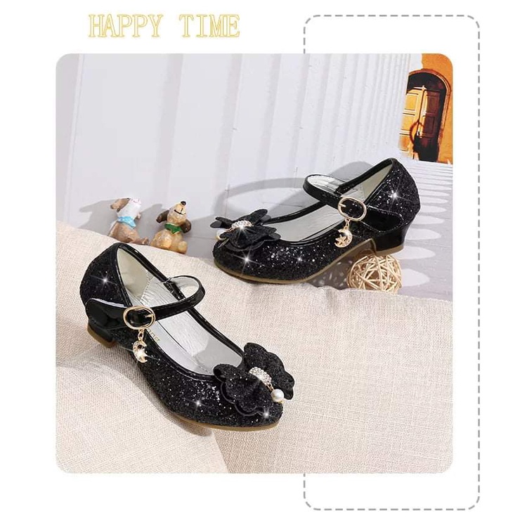 Sepatu High Heels Anak Perempuan PREMIUM Party Pearl