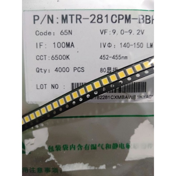 50 pcs led smd 2835  9 volt 100 ma