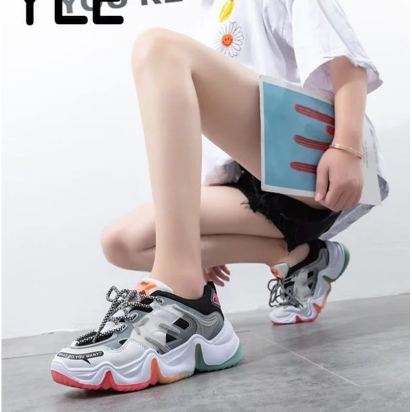 Sepatu Sneakers 37 - 40 Wanita Korea Cute Model Casual AS160-8