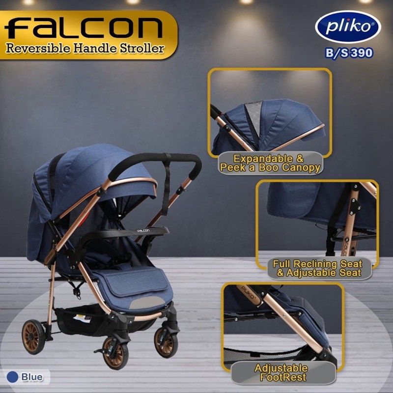 STROLLER BAYI PLIKO FALCON 390 I HANDLE BOLAK BALIK | KERETA DORONG BABY