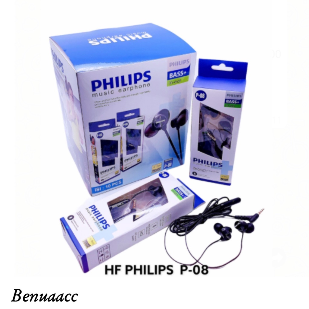 (ba) HF / Headset PHILIPS Seri P-08 Super Bass - PHILIPS P-08