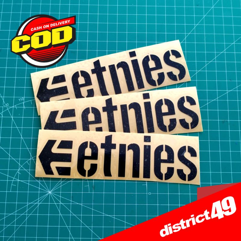 Cutting sticker - Stiker cutting Etnies - Stiker Etnies - Stiker Motor Mobil dan Helm