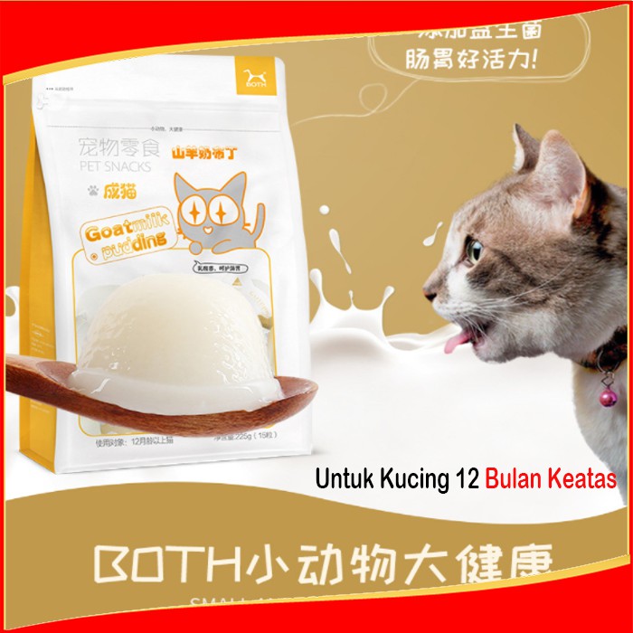 Pudding Jelly Goat Milk Puding Susu Kamping Merk BOTH Original Korea Cemilan Pet Kucing Dan Anjing