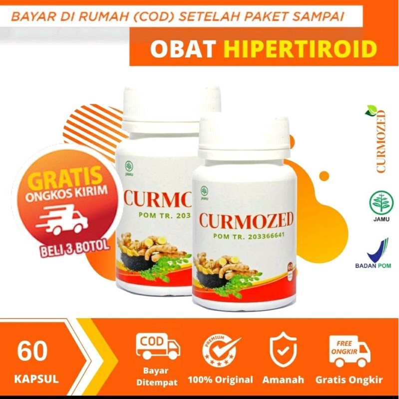 CURMOZED OBAT HIPERTIROID BENJOLAN DI LEHER KELENJAR TIROID ISI 60 KAPSUL BPOM