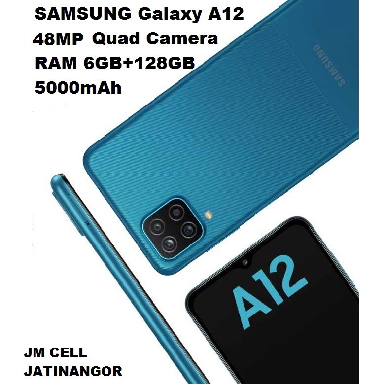 SAMSUNG GALAXY A12 RAM 6GB+128GB GARANSI RESMI black