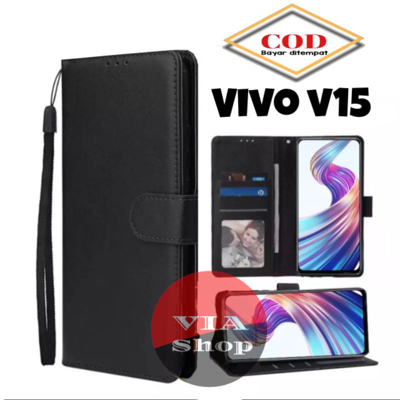 SARUNG DOMPET HP VIVO V15 [FLIP CASE LEATHER PREMIUM FOR VIVO V15]
