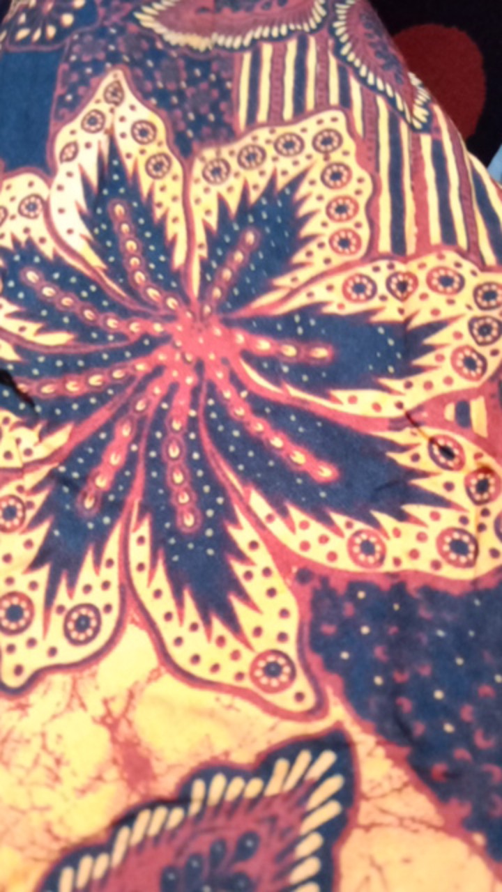 Yuli - Gamis Kencana Ungu Katun Ld 110 Cm/pb 130 Cm Batik Ku Lebel Hitam(kuh)