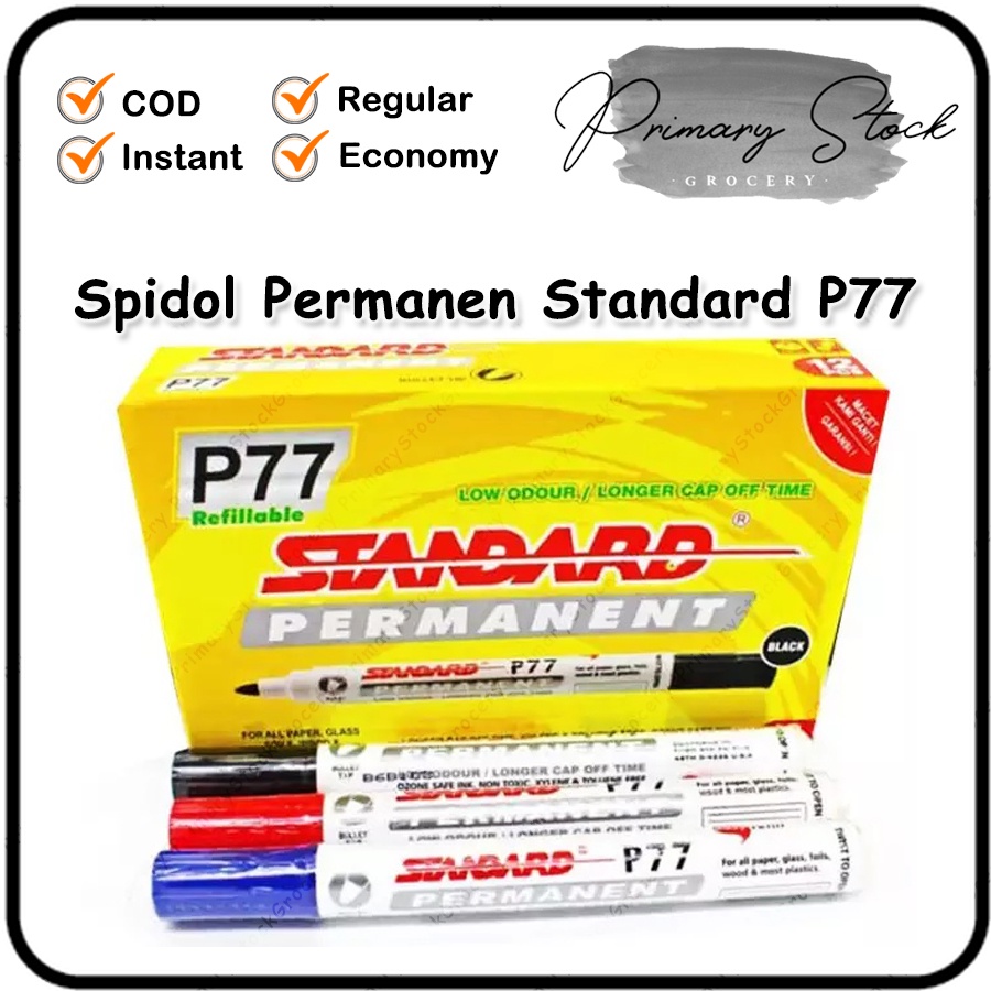 

Spidol Permanen Permanent Standard Marker P77 Hitam