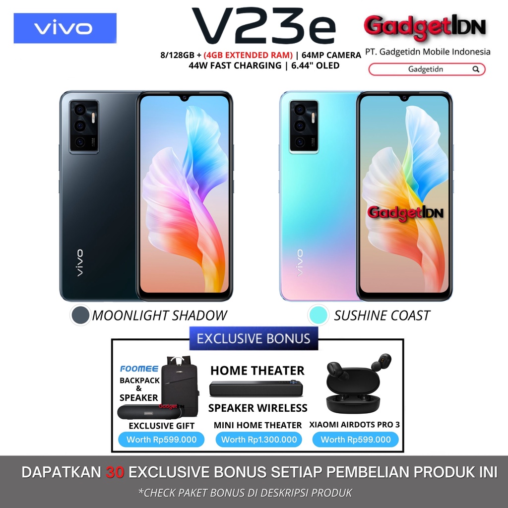 VIVO V23E V23 E 12/128GB ( 8GB RAM + 4GB EXTENDED RAM) GARANSI RESMI