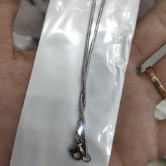 kalung titanium belut silver