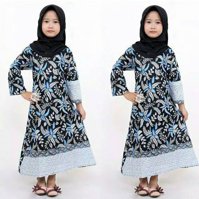 Gamis muslim batik anak Motiv Acak kualitas original