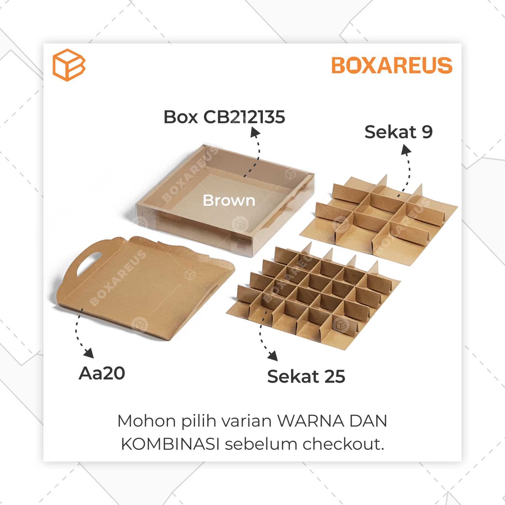 Box Nastar Pie Sekat Mika, Dus Kotak Sekat, Box Brownies | CB212135