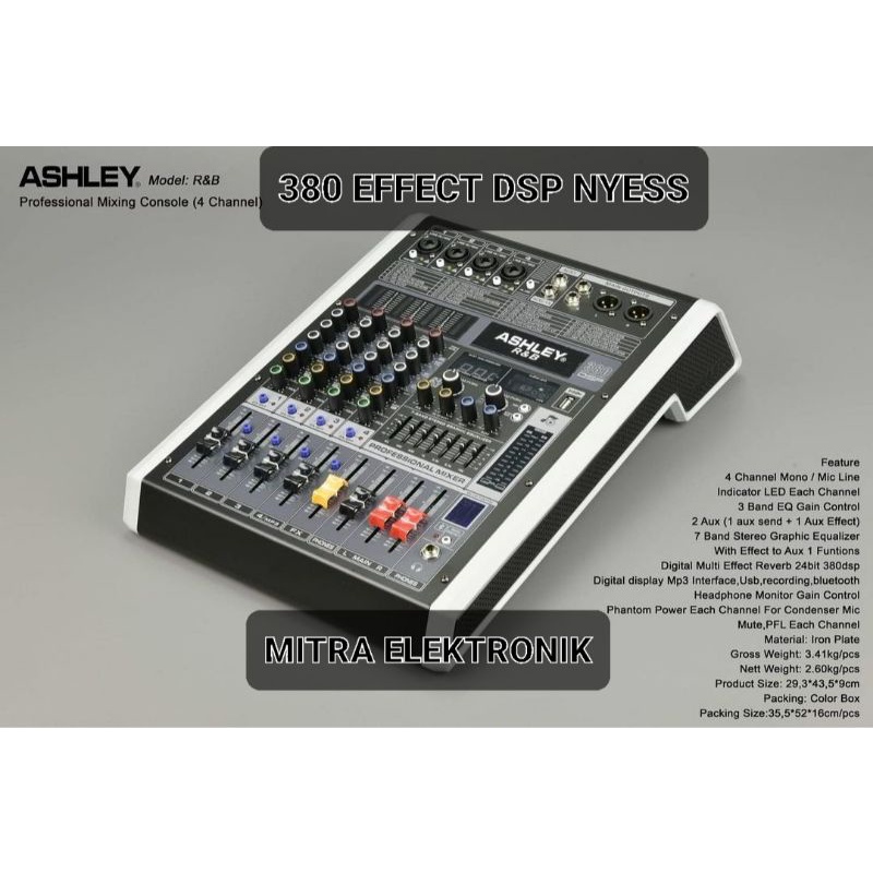 MIXER ASHLEY 4 CHANNEL ASHLEY RNB 4 380 DSP Mixer Ashley  R&amp;B 4 ashley