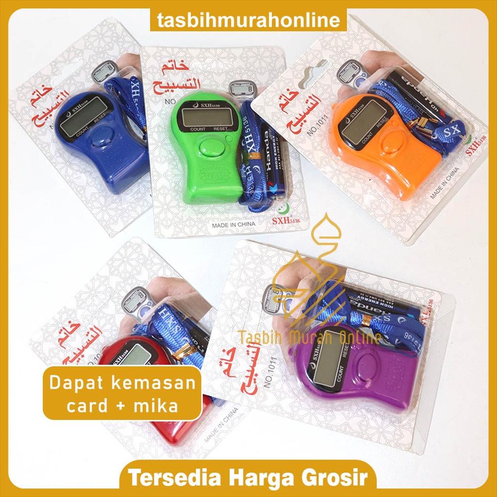 TASBIH DIGITAL BIG SCREEN PREMIUM KEMASAN CARD + MIKA FREE BATERAI