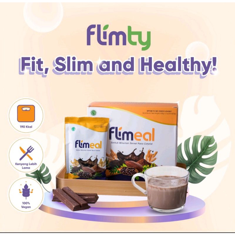 

Flimeal 6 sachet, by Flimty , Oat sereal sarapan sehat, halal, diet