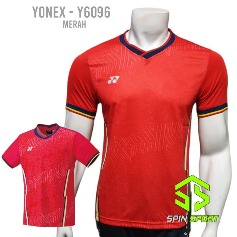 [Y6096 Merah] China National Team Baju Badminton YNX Import Go Premium Quick Dry Terbaru Kaos Buluta