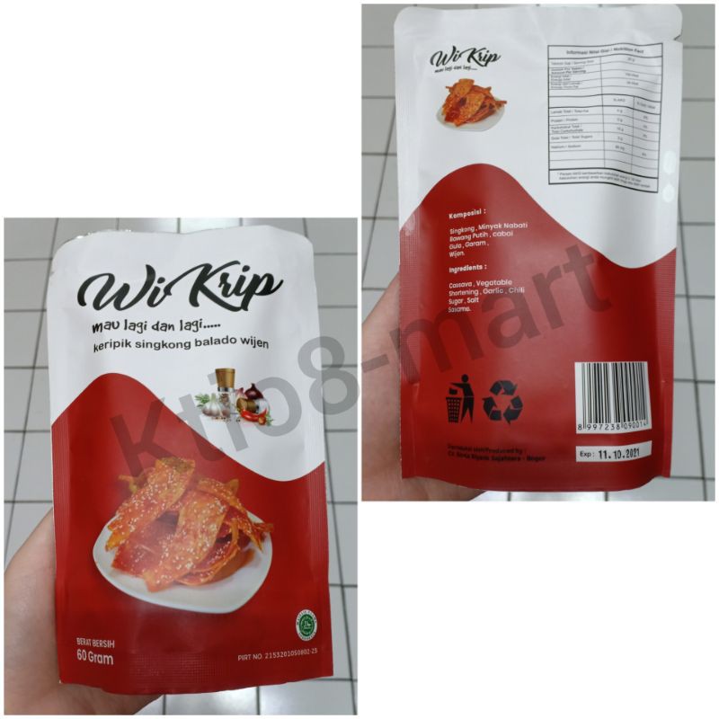 

Wi Krip - Keripik Singkong Balado Wijen 60gr