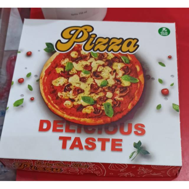 

Kotak kardus pizza bahan duplex 22*22*4 ivory