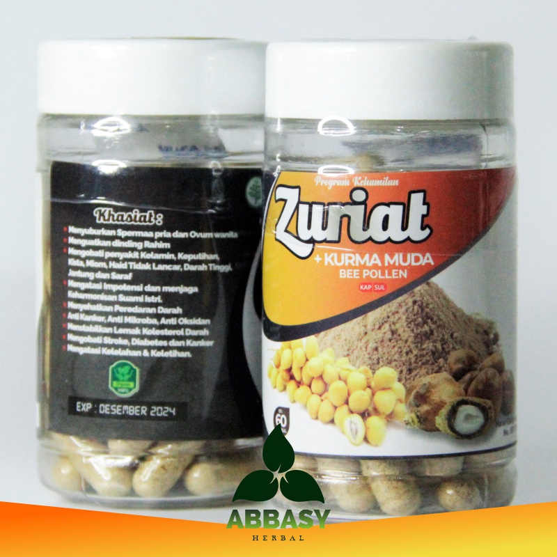 Kapsul Zuriat plus Kurma Muda & Beepollen isi 60kapsul Program Hamil-1