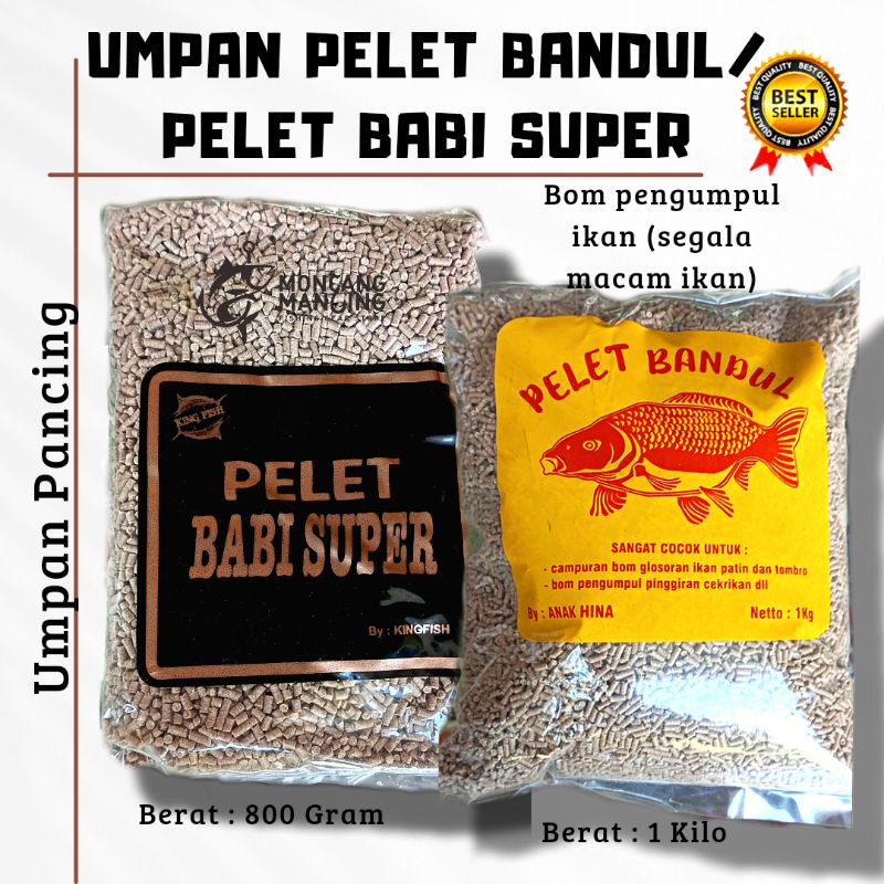 UMPAN PELET BANDUL / PELET BABI SUPER UNTUK PENGUMPUL IKAN TERLARIS REKOMENDASI