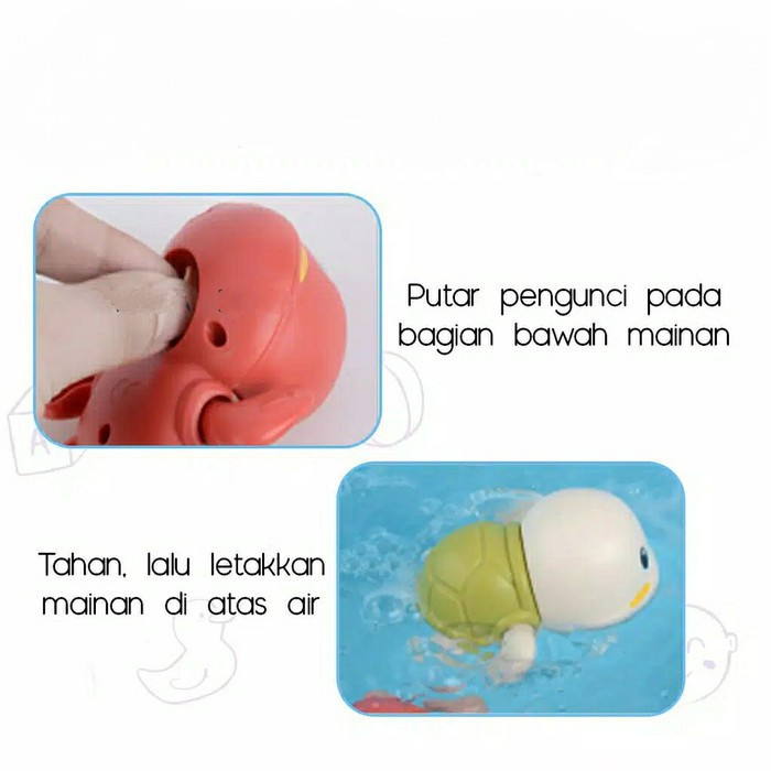 Mainan Mandi Bayi Kura Kura Lucu